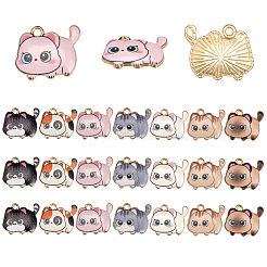 Подвески из сплава с принтом 28 цветов&nbsp;FIND-BM0001-01