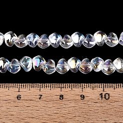 Galvanisieren transparente Glasperlen Stränge&nbsp;EGLA-Q133-01A-15