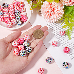 50 шт. акриловые бусины с УФ-покрытием&nbsp;MACR-SC0001-51A