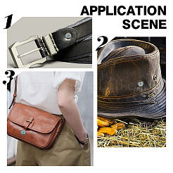 10 шт. сплав в тибетском стиле с синтетическими бирюзовыми пуговицами&nbsp;BUTT-HY0001-09