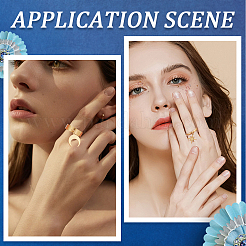 Набор для самостоятельного изготовления кольца-манжеты из нержавеющей стали со звездой&nbsp;DIY-SC0026-13G