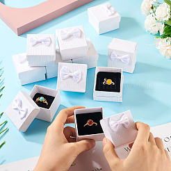 Квадратные картонные бумажные подарочные коробки для хранения колец&nbsp;CON-TAC0001-17B