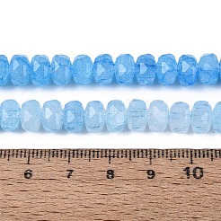 Colliers de perles en verre craquelé imitation jade&nbsp;GLAA-N068-01A-A09