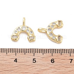 Regenbogen-Rack-Beschichtung Messing Micro Pave Zirkonia Charms&nbsp;KK-G512-25G-01