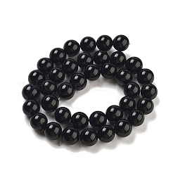 Brins de perles rondes en onyx noir naturel&nbsp;X-G-R198-10mm