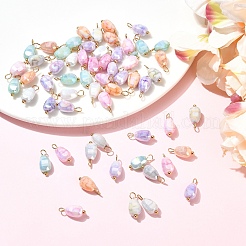 60 шт. подвески из стекла с эффектом потрескивания&nbsp;PALLOY-YW00105