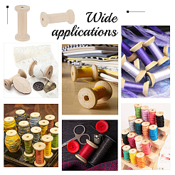 Катушки с деревянными нитками&nbsp;LS-TOOL-WH0125-106C-01