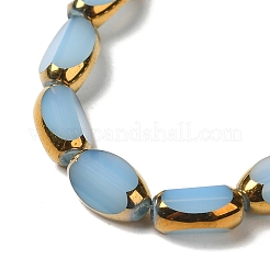 Стеклянные бусины с гальваническим покрытием &nbsp;EGLA-P061-02B-02