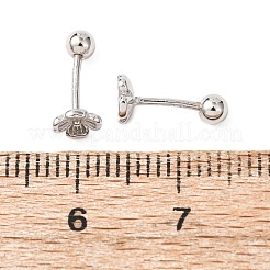 S999 изящные серебряные серьги-гвоздики&nbsp;EJEW-C179-01P