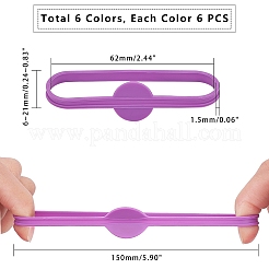 Длинная силиконовая этикетка для бокала AJEW-PH0016-64