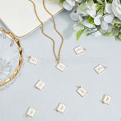 Подвески из латуни с эмалью&nbsp;KK-BBC0020-60G-01