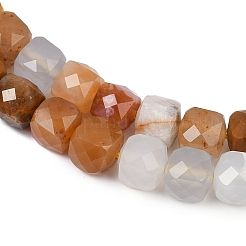 Природные голубые халцедон бисер пряди G-H078-C45-6mm