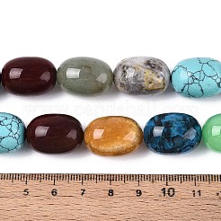 Натуральные и синтетические смешанные каменные бусы пряди G-T142-70