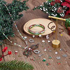 Kits de fabrication de bijoux bricolage sur le thème de Noël&nbsp;DIY-PH0030-56