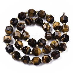 Природных тигровый глаз бисер нитей G-T131-75