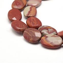 Естественной яшмы бисер нитей G-F477-21-14x10mm