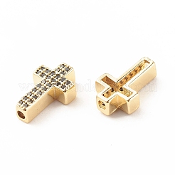 Cremagliera in ottone placcatura perline zirconi&nbsp;KK-B051-06G-02