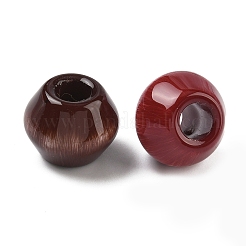 Undurchsichtige Acryl-Imitationsperlen in Katzenaugenform&nbsp;MACR-L016-02