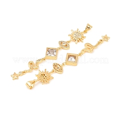 Латунные подвески с фианитами&nbsp;KK-C166-06G