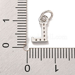 Буквица из латуни с подвесками из кубического циркония KK-Q814-26L-P