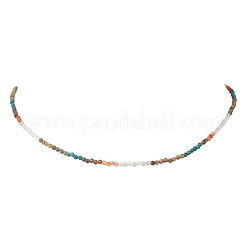 Ожерелье из круглых граненых бусин диаметром 2 мм&nbsp;NJEW-JN05865-04