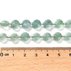 Естественный зеленый флюорит бисер нитей G-B153-B07