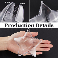 6 шт. 3 стиля пустые пластиковые большие подвески&nbsp;KY-GF0001-65A