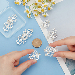 4 шт. застежки-застежки со стразами из цинкового сплава FIND-FG0003-45B