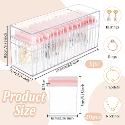Наборы из прозрачного акрила для хранения ювелирных изделий CON-WH0110-007B