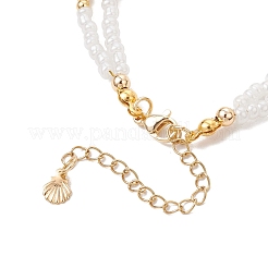 Многорядные браслеты из стеклянных семян браслеты для женщин BJEW-JB12039-02