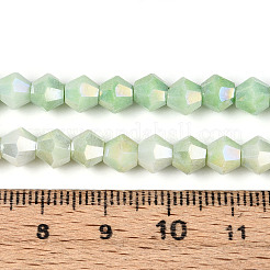 Антикоррозийные гальванические биконические стеклянные бусины EGLA-T021-6mm-16-06