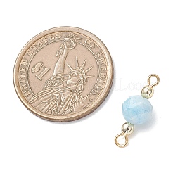 Круглые стеклянные подвески-соединители с гранями&nbsp;PALLOY-JF04611