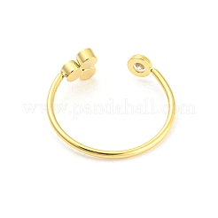 Настоящее открытое кольцо-манжета из нержавеющей стали 304 с покрытием из 14-каратного золота&nbsp;RJEW-C062-01B-G