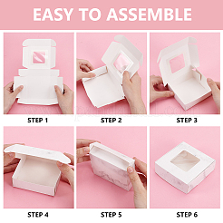 Коробка для хранения конфет из бумаги с мраморным принтом CON-WH0084-92A