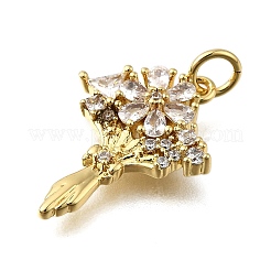 Латунные микро проложить кубического циркония подвески KK-S523-07G