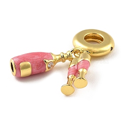 Подвеска из латуни с микропаве из кубического циркония&nbsp;KK-H456-08G