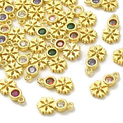 30шт латунные подвески с микропаве и кубическим цирконием ZIRC-CJ0001-18