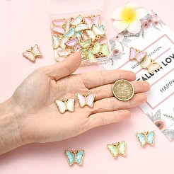 12шт 6 цвета подвески из сплава стекла&nbsp;GLAA-YW0005-67