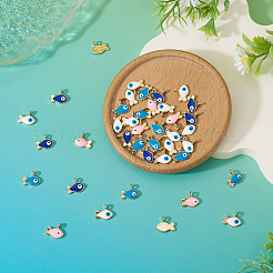 Подвески из эмали из сплава 40 шт.&nbsp;ENAM-PJ0001-15