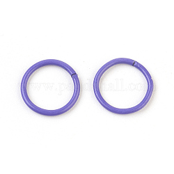 Ferro anelli di salto aperto, viola medio, 10x1mm, diametro interno: 8mm