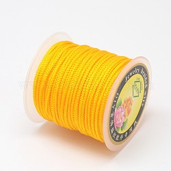 Braided Nylon Threads, Gold, 2mm, about 25.15 yards(23m)/roll