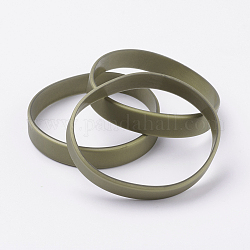 Браслеты из силиконового браслета, шнур браслеты, оливковый, 2-1/2 дюйм (63 мм), 12x2 мм