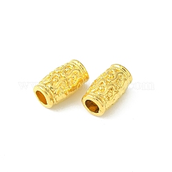 Tibetischen Stil Zink-Legierung Perlen, Bleifrei und cadmium frei, Tube, golden, 12x7 mm, Bohrung: 3.5 mm