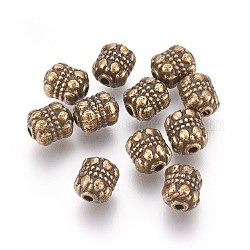 Perles en alliage de style tibétain, sans cadmium et sans plomb, ovale, bronze antique, 8x6.5mm, Trou: 1mm