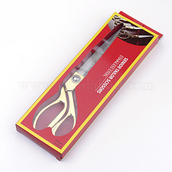Ножницы с ножницами из нержавеющей стали 2cr13, швейные ножницы, золотые, 260x71x17 мм, коробка: 30.5x9.5x2 см