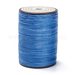 ラウンドワックスポリエステル糸ストリング  マイクロマクラメコード  ツイストコード  革縫い用  ブルー  0.55mm  約131.23ヤード（120m）/ロール