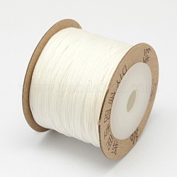 Nylon Threads, White, 0.8mm, about 109.36 yards(100m)/roll