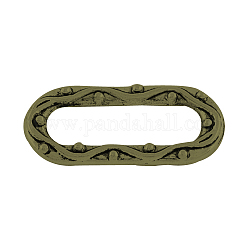 Alloy Oval Linking Rings, Tibetan Style,  Nickel Free & Lead Free, Antique Bronze, 21x9x2mm, about 1063pcs/1000g