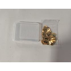 Unicraftale 30pz 304 bottoni in acciaio inox, ovale, oro, 13.5x10.5x1.5mm, Foro: 2 mm