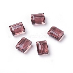 Abalorios de cristal austriaco de imitación, aaa grado, facetados, Rectángulo, púrpura, 10x12x5.5mm, agujero: 0.9~1 mm